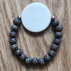 Leopard Print black and cream color with 1 1/2” customizable wood disc- New